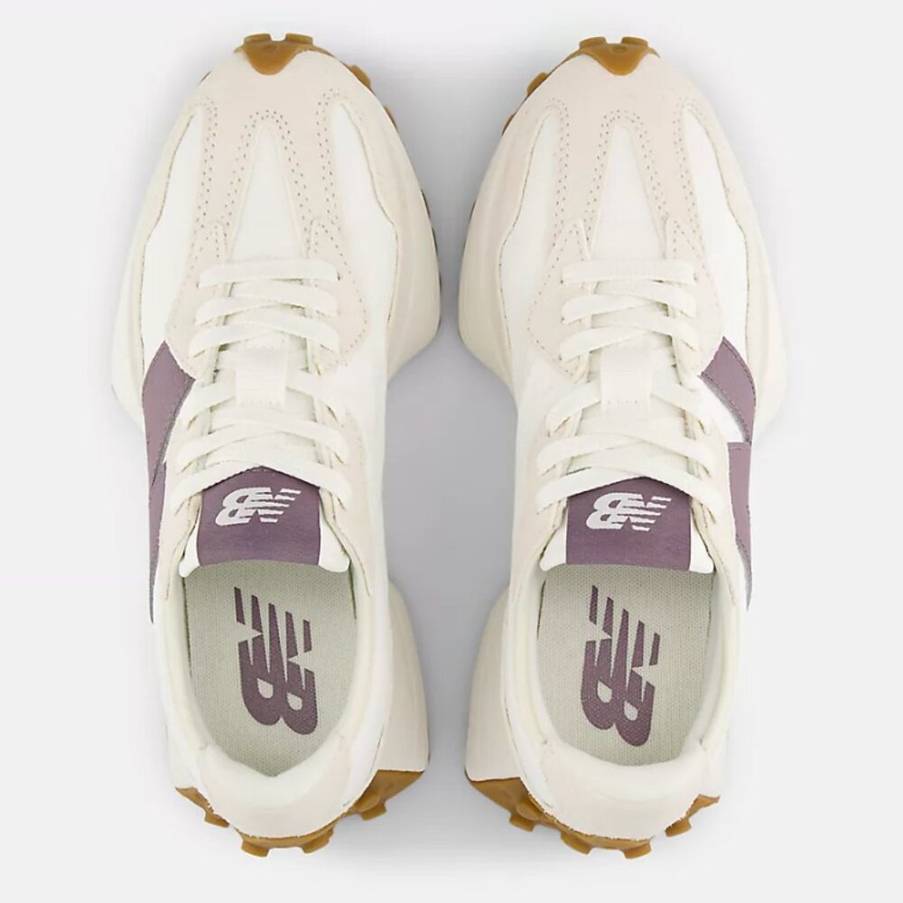New Balance 327 Casual Women Sneaker Shoes White Sea Salt Wine size 7.5 WS327FTC - Picture 7 of 8